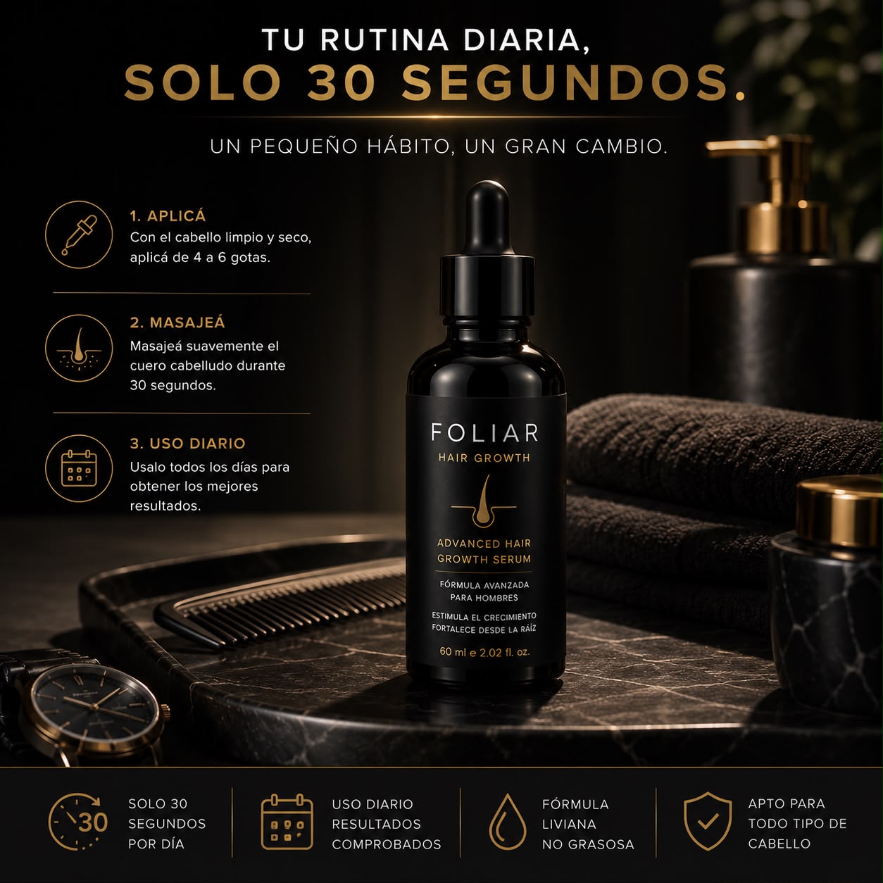 Foliar HairGrowth® - Serum Premium para Crecimiento Capilar
